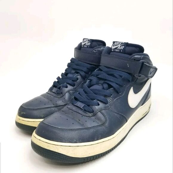 Nike Air Force 1 Mid "AF1" Blue Basketball Sneakers. Men's Size: 13 - Picture 1 of 9
